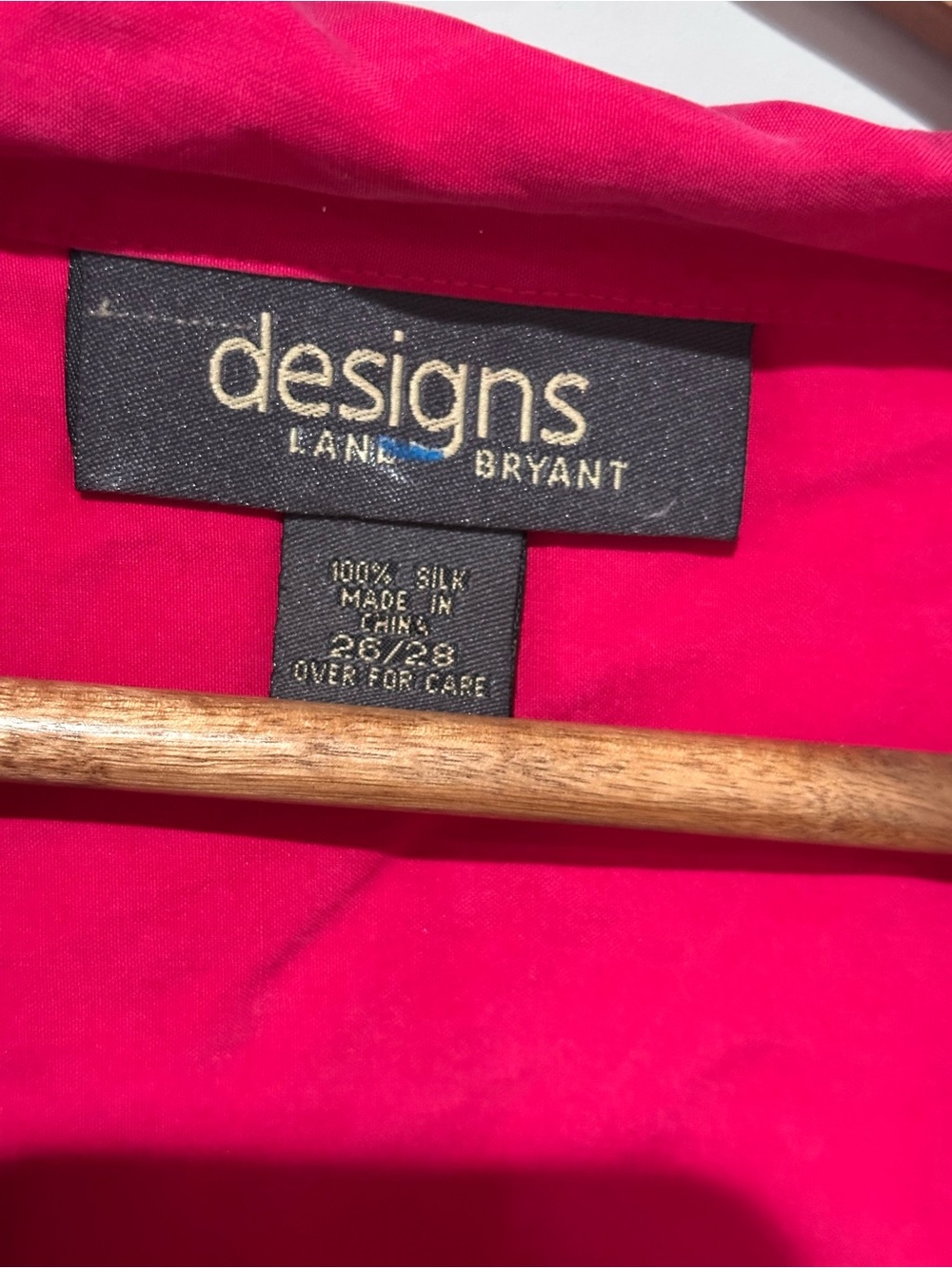 Lane Bryant Bright Fuchsia Silk Shirt - Picture 2 of 3